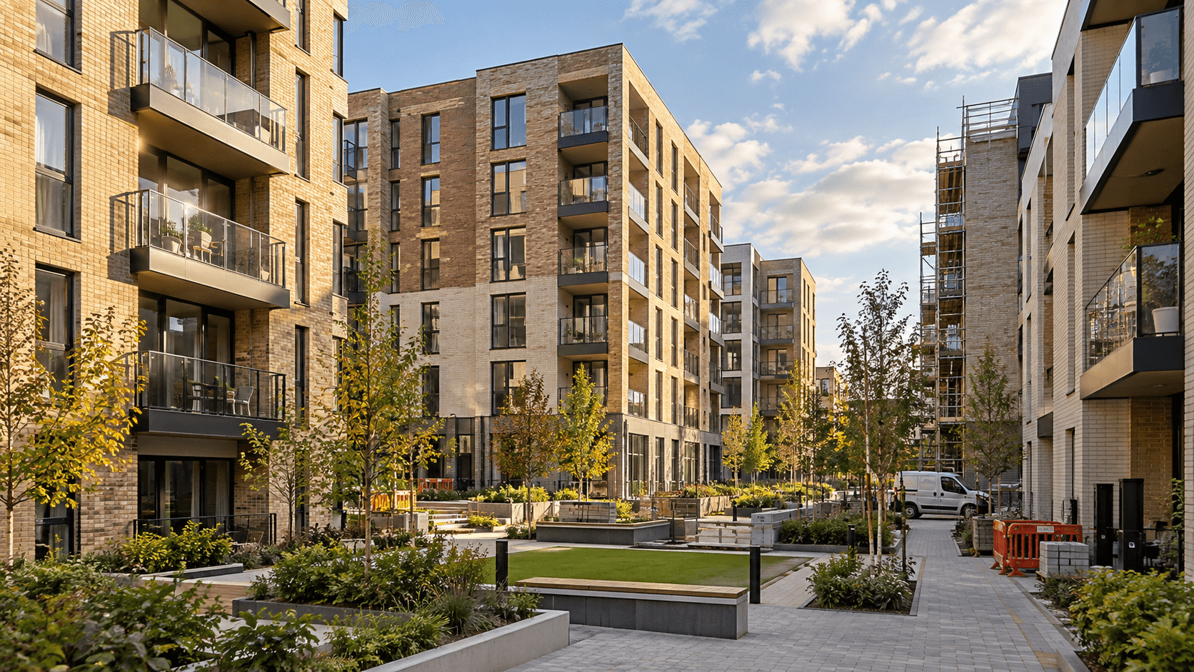 Image of new development of flats.