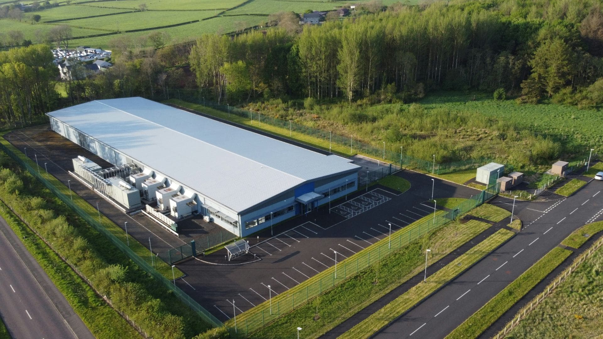 aerial image of small datacentre